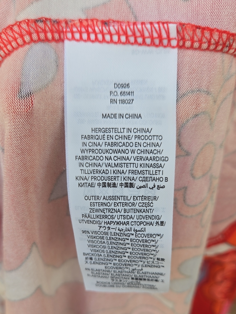 Boden Pink & Red Paisley Maxi Dress Size 8R - Picture 7 of 7